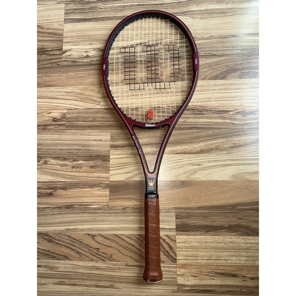 Vintage 80's Wilson Jack Kramer Staff PWS Midsize Graphite Tennis Racquet 4 3/8
